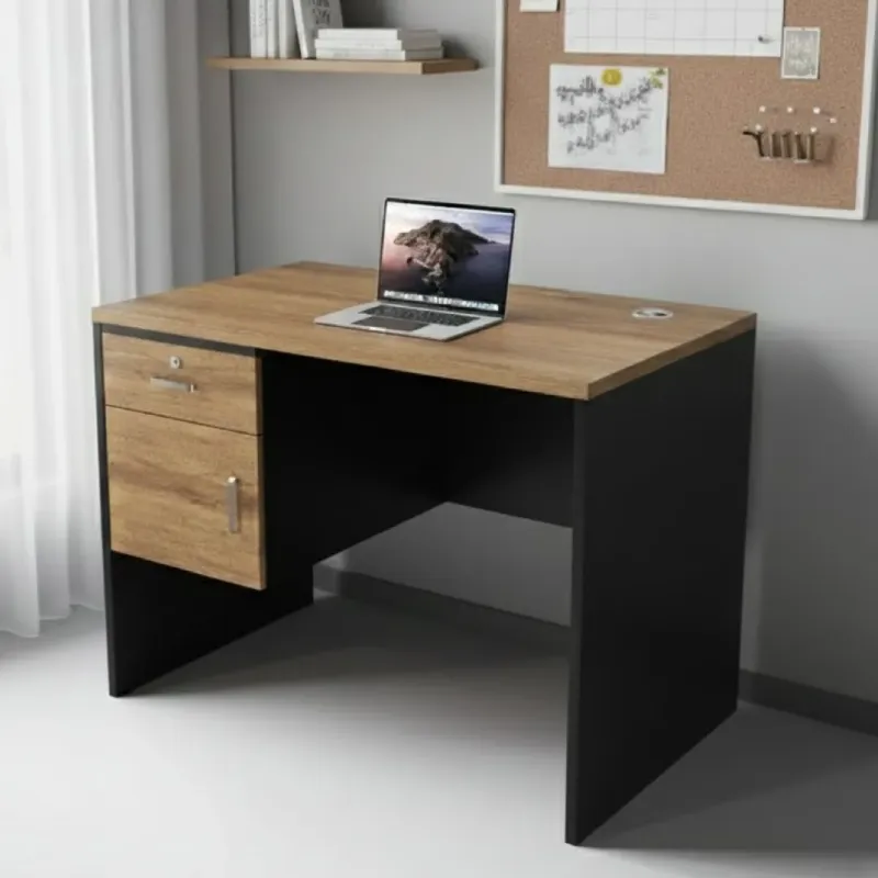 ESCRITORIO OFICINA SARA CAFE/NEGRO 120CM