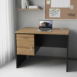 ESCRITORIO OFICINA SARA CAFE/NEGRO 120CM 2