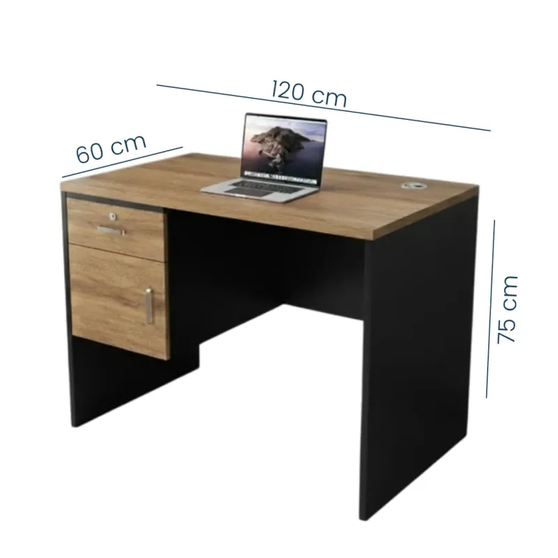 ESCRITORIO OFICINA SARA CAFE/NEGRO 120CM