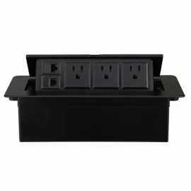 TOMA CORRIENTE TIPO PUSH RG45 COLOR NEGRO