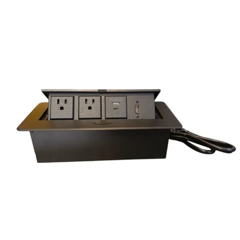 TOMA CORRIENTE TIPO PUSH HDMI COLOR NEGRO