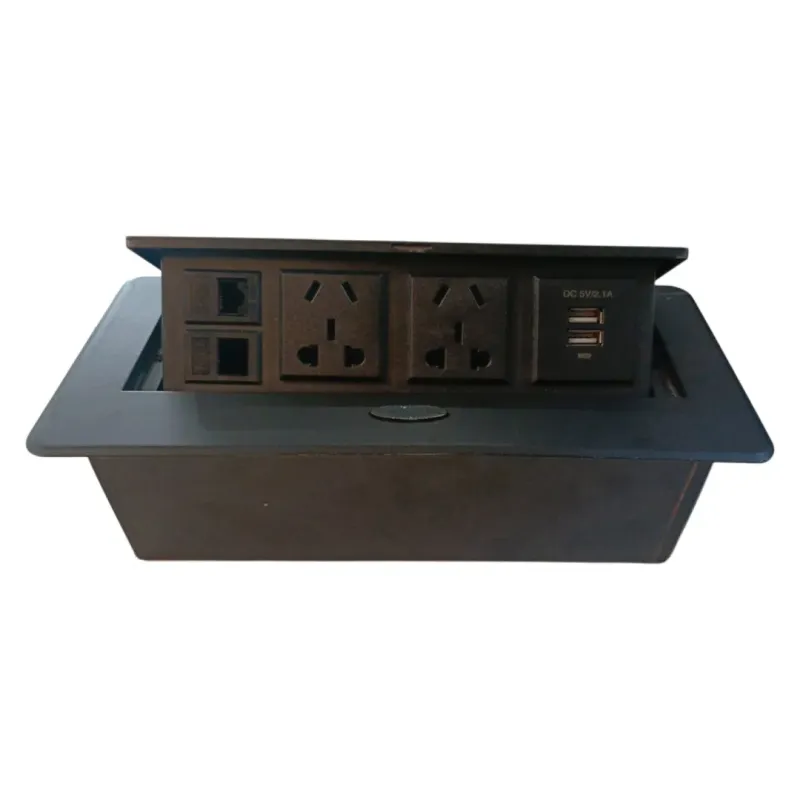 TOMA CORRIENTE TIPO PUSH COLOR NEGRO