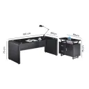 ESCRITORIO OFICINA LETICIA VIDRIO NEGRO