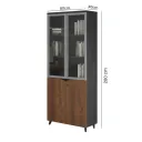 BIBLIOTECA  ELITE 80CM NEGRO/CAFE