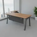 ESCRITORIO OFICINA VERENICE CAFÉ- NEGRO 140CM