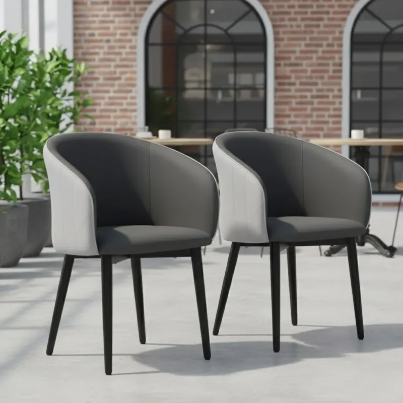 SILLA VISITA MARSELLA GRIS CLARO /GRIS OSCURO