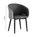 SILLA VISITA MARSELLA GRIS CLARO /GRIS OSCURO