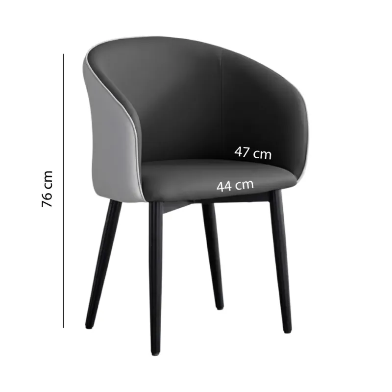 SILLA VISITA MARSELLA GRIS CLARO /GRIS OSCURO