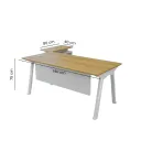 ESCRITORIO OFICINA VERENICE TEKA -BLANCO 140CM