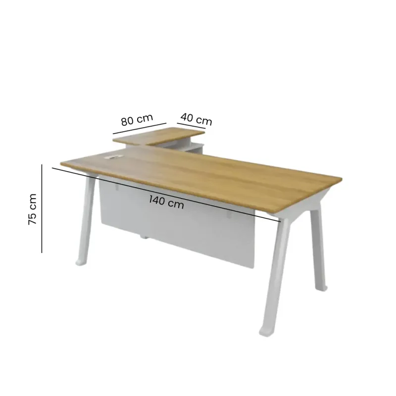 ESCRITORIO OFICINA VERENICE TEKA -BLANCO 140CM