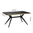 MESA RESTAURANT VIRGINIA COLOR NEGRO