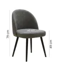 SILLA RYAN EN COLOR GRIS OSCURO