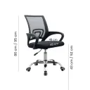 SILLA ALBA EN TELA  NEGRA