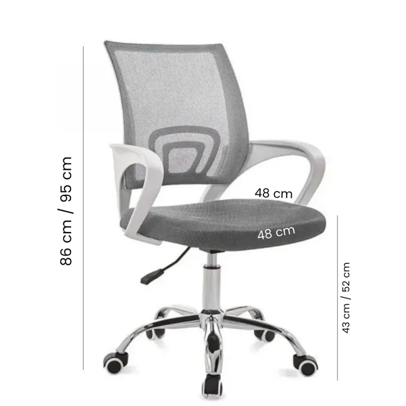 SILLA ALBA TELA GRIS