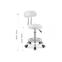 TABURETE ZOE RODANTE BLANCO