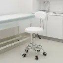 TABURETE ZOE RODANTE BLANCO