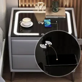 VELADOR CAJONERA LOURDES COLOR GRIS 2