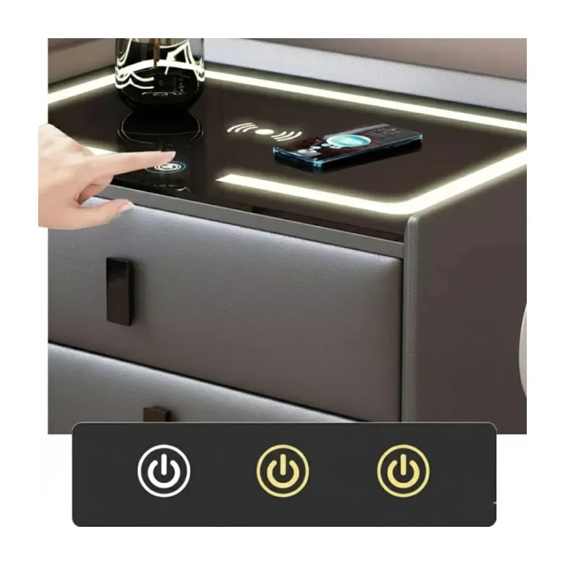 VELADOR CAJONERA LOURDES COLOR GRIS