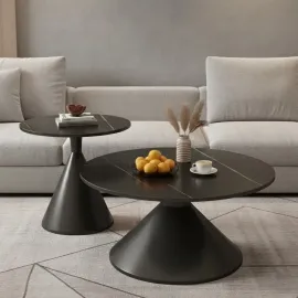 MESA CENTRO MINA  MARMOLEADA NEGRA 2