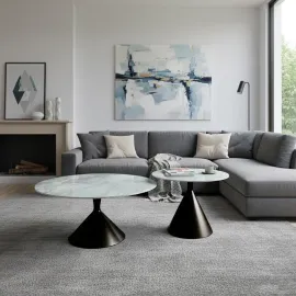 MESA CENTRO MINA  MARMOLEADA GRIS 2