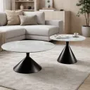 MESA CENTRO MINA  MARMOLEADA GRIS