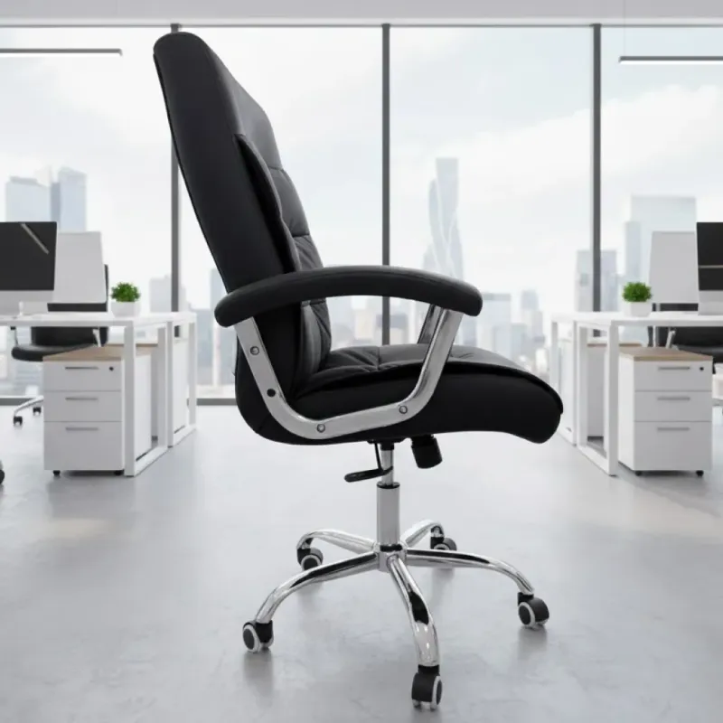 SILLON ARON CUERO SINTETICO COLOR NEGRO