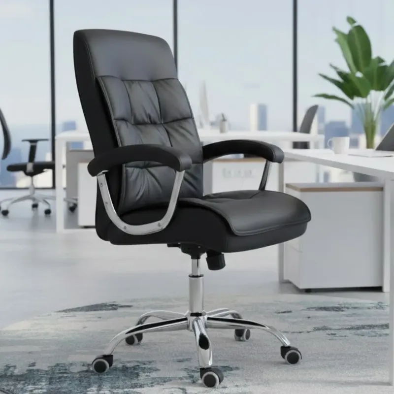 SILLON ARON CUERO SINTETICO COLOR NEGRO