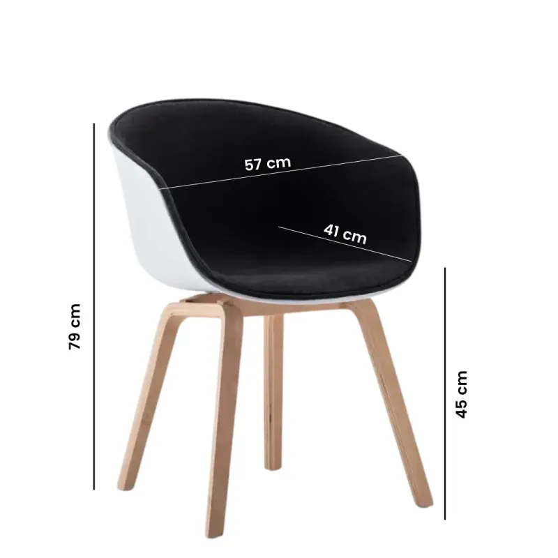 SILLA DANNA COLOR NEGRO