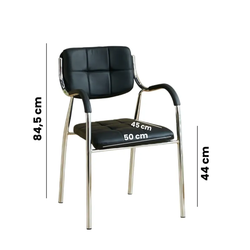 SILLA VISITA MILOS ECO COLOR NEGRO