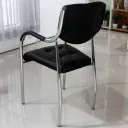 SILLAS MILOS CUERINA NEGRA ESTRUCTURA CROMADA