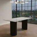 MESA  COMEDOR NAYEON PORCELANATO BLANCO