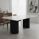 MESA  COMEDOR NAYEON PORCELANATO BLANCO