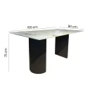 MESA  COMEDOR NAYEON PORCELANATO BLANCO