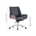 MONACO BAJO EN TAPIZ DE CUERINA NEGRA CON ESPALDAR CAFE