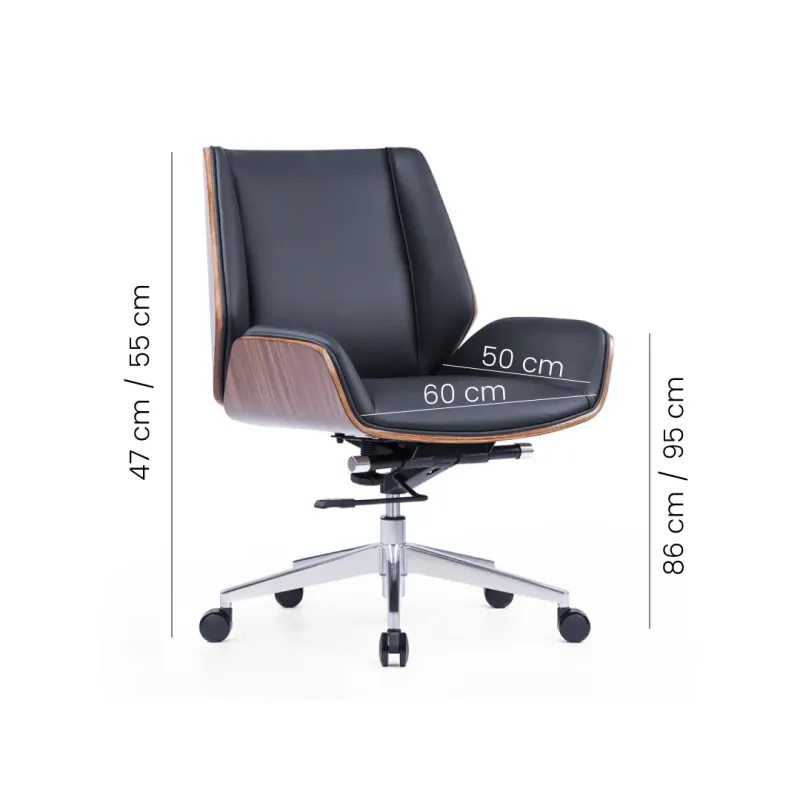 MONACO BAJO EN TAPIZ DE CUERINA NEGRA CON ESPALDAR CAFE