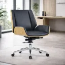 SILLON MONACO BAJO EN TAPIZ DE CUERINA NEGRA CON ESPALDAR DUNA