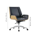 SILLON MONACO BAJO EN TAPIZ DE CUERINA NEGRA CON ESPALDAR DUNA