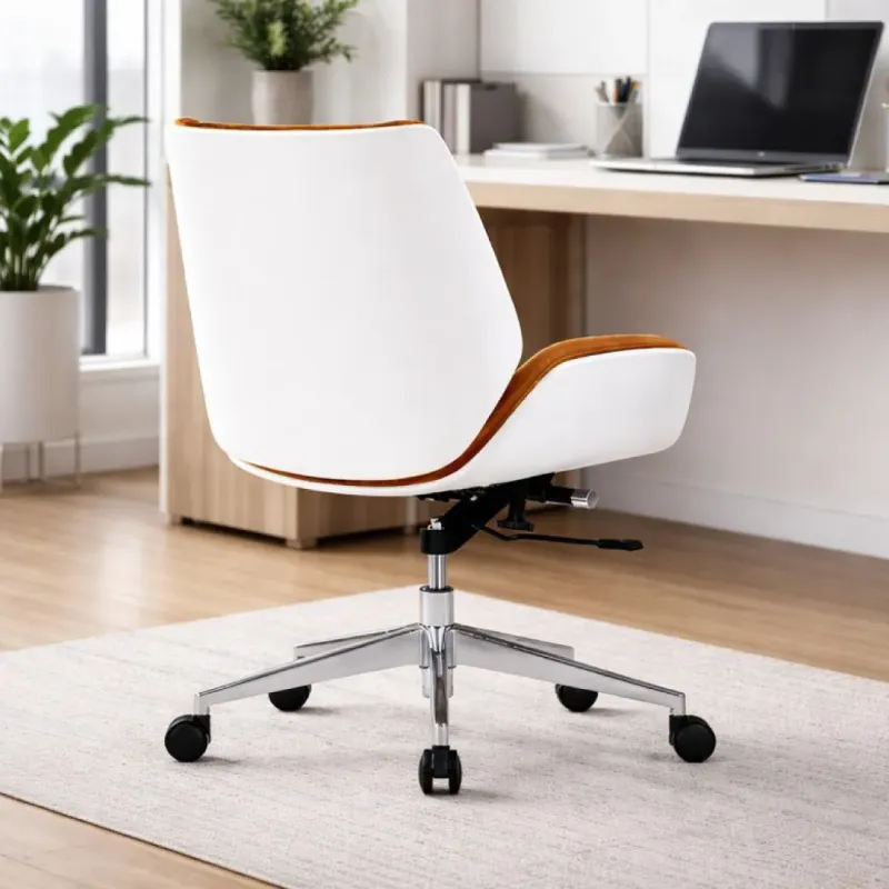SILLON  MONACO BAJO EN TAPIZ DE CUERINA NARANJA CON ESPALDAR BLANCO
