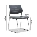 SILLA SELENA EN TELA GRIS