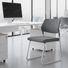 SILLA SELENA EN TELA GRIS 2