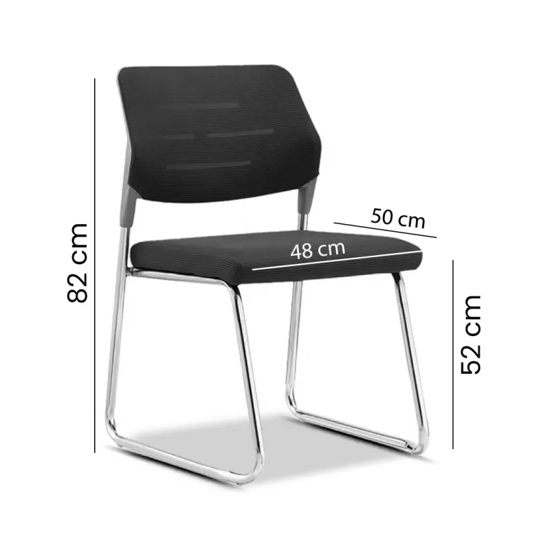 SILLA SELENA EN TELA NEGRA