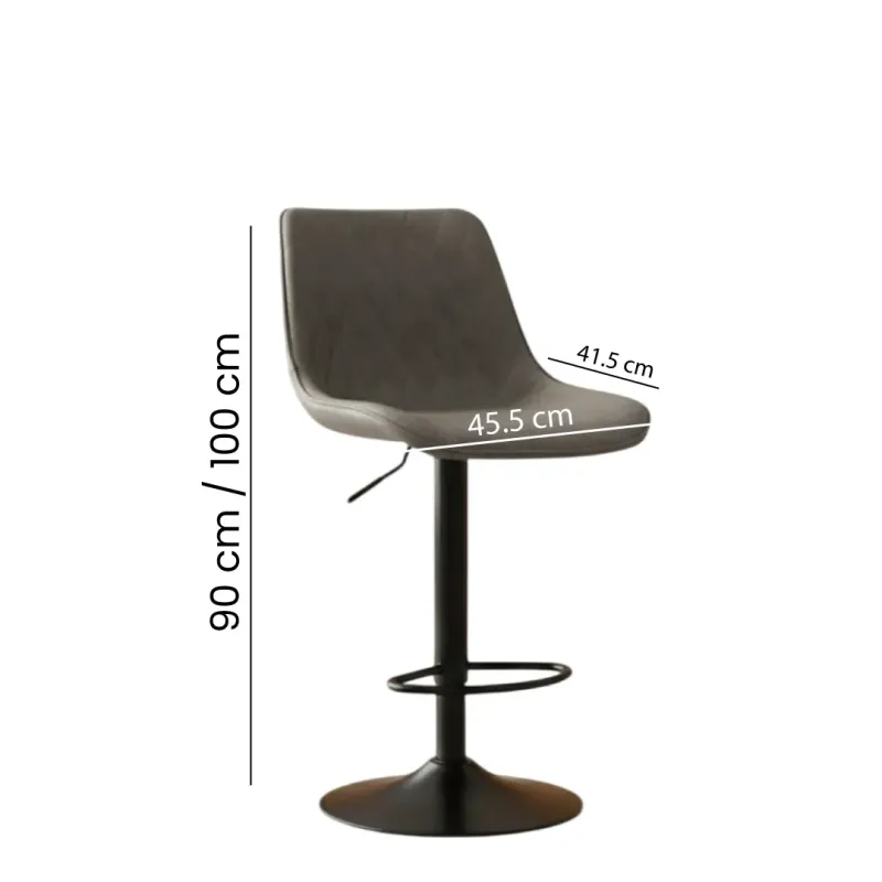 SILLA BAR CONAN COLOR GRIS