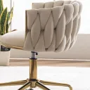 SILLA ROSE TELA  VELVET BLANCO PERLADO