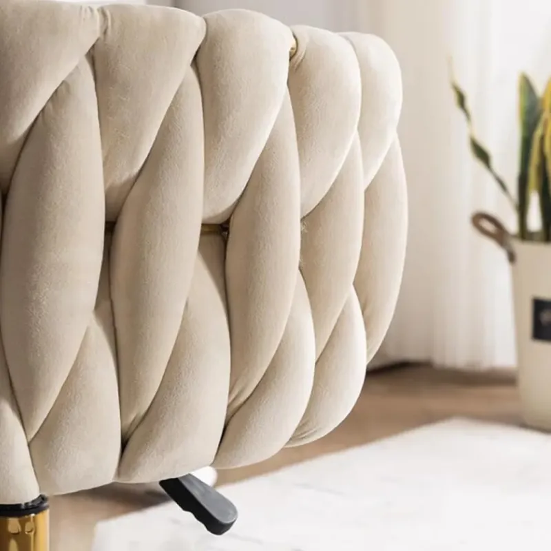 SILLA ROSE TELA  VELVET BLANCO PERLADO