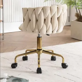 SILLA ROSE TELA  VELVET BLANCO PERLADO 2