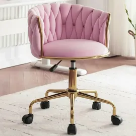 SILLA ROSE TELA VELVET PINK