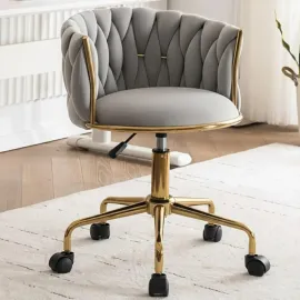 SILLA ROSE TELA VELVET GRIS