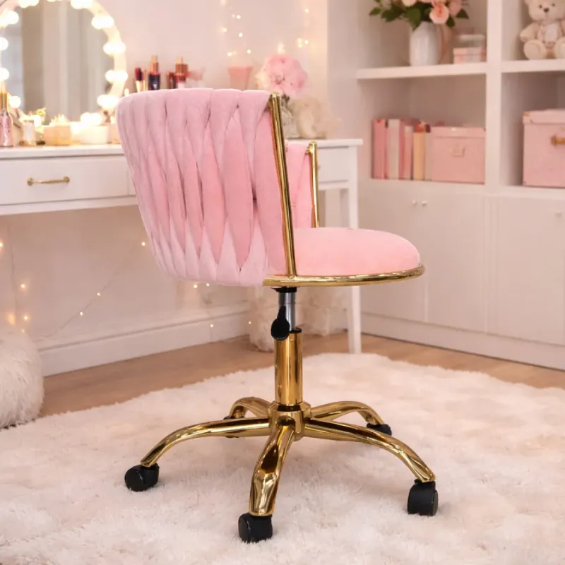SILLA ROSE TELA VELVET PINK