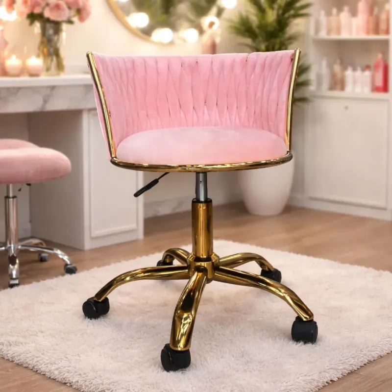 SILLA ROSE TELA VELVET PINK