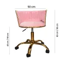 SILLA ROSE TELA VELVET PINK